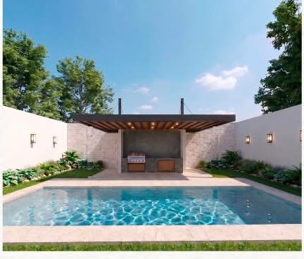 Proyecto de zona exterior con alberca y terraza